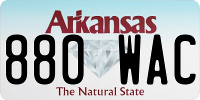 AR license plate 880WAC