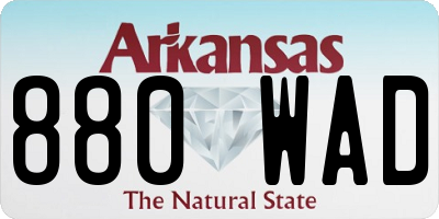 AR license plate 880WAD