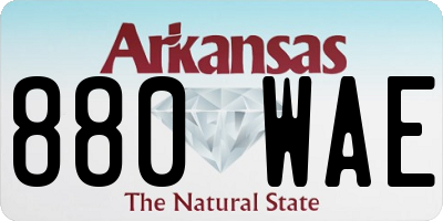 AR license plate 880WAE