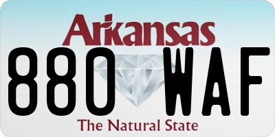 AR license plate 880WAF