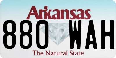 AR license plate 880WAH