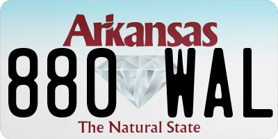 AR license plate 880WAL