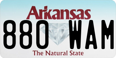 AR license plate 880WAM