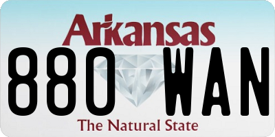 AR license plate 880WAN