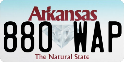 AR license plate 880WAP