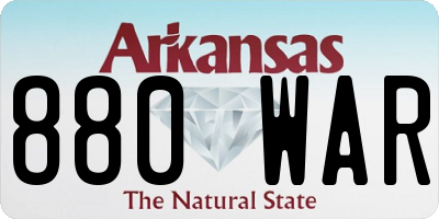 AR license plate 880WAR