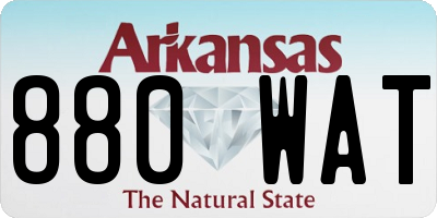 AR license plate 880WAT