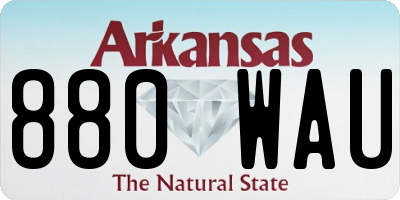 AR license plate 880WAU