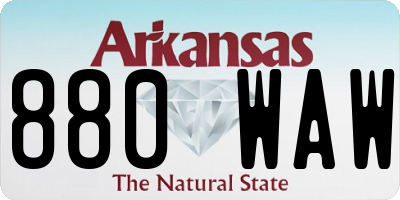 AR license plate 880WAW