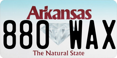 AR license plate 880WAX