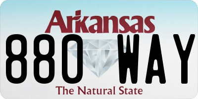 AR license plate 880WAY