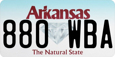 AR license plate 880WBA