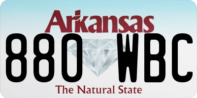AR license plate 880WBC