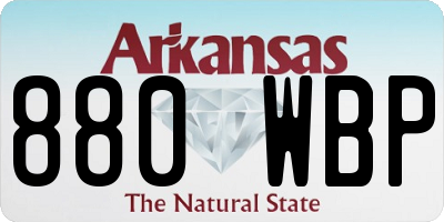 AR license plate 880WBP
