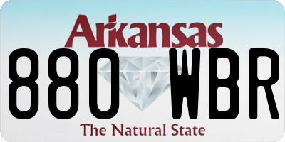 AR license plate 880WBR