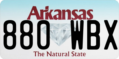 AR license plate 880WBX