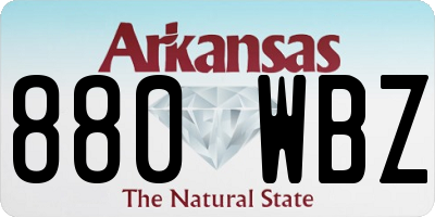 AR license plate 880WBZ
