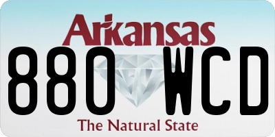 AR license plate 880WCD