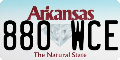 AR license plate 880WCE