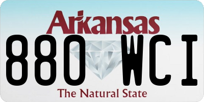 AR license plate 880WCI
