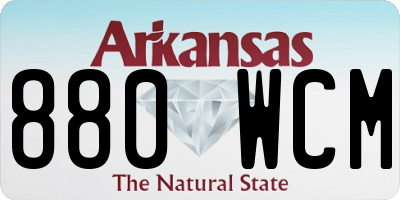 AR license plate 880WCM