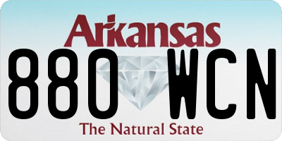 AR license plate 880WCN