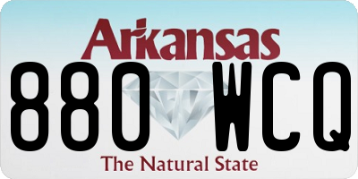 AR license plate 880WCQ