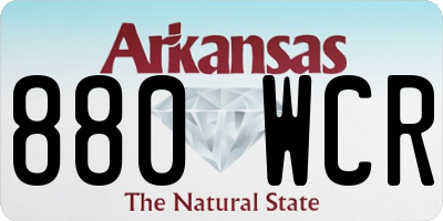AR license plate 880WCR
