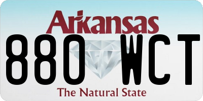 AR license plate 880WCT