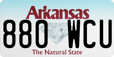 AR license plate 880WCU
