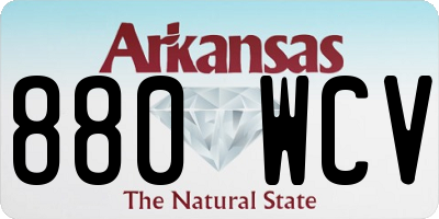 AR license plate 880WCV