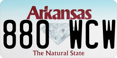AR license plate 880WCW