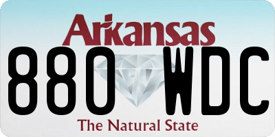 AR license plate 880WDC