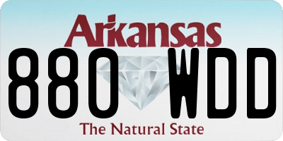 AR license plate 880WDD