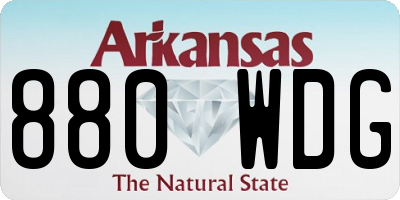 AR license plate 880WDG
