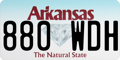 AR license plate 880WDH
