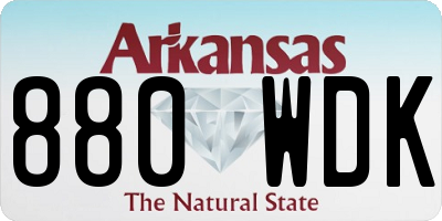 AR license plate 880WDK