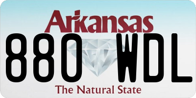 AR license plate 880WDL