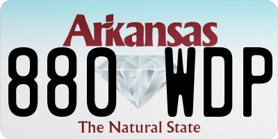 AR license plate 880WDP