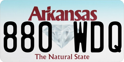 AR license plate 880WDQ
