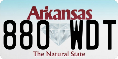 AR license plate 880WDT