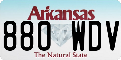 AR license plate 880WDV