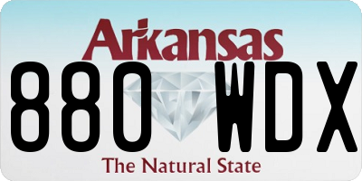 AR license plate 880WDX