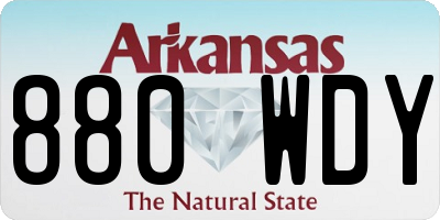 AR license plate 880WDY