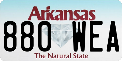 AR license plate 880WEA