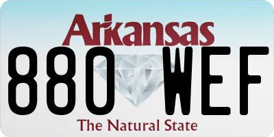AR license plate 880WEF