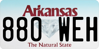 AR license plate 880WEH