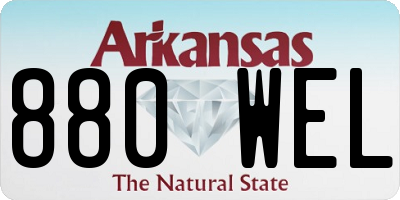 AR license plate 880WEL