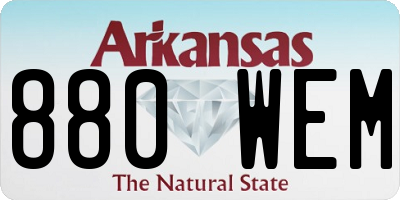 AR license plate 880WEM