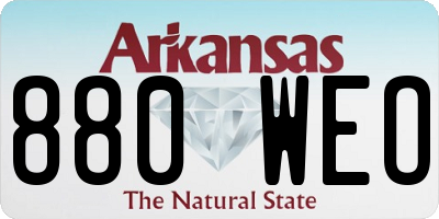 AR license plate 880WEO